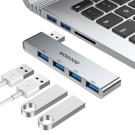 MOGOOD USBハブ3.0 USBディスペンサ USBポートエクスパンダ USBマルチポートアダプタノートパソコン、フラッシュメモリドライブ、HDD、コンソール、プリンタ、カメラ、キーボード、マウス