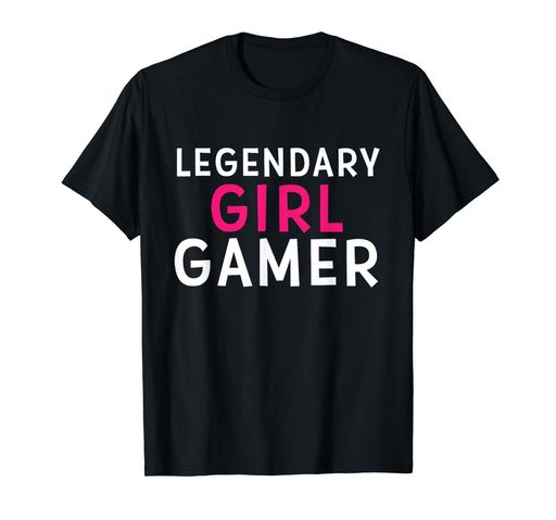 LegendaryGamerGirl-CuteGamingGiftForGamerGirlsTシャツ