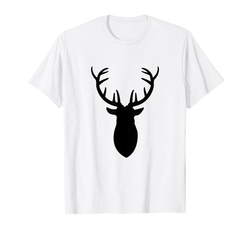 マウント鹿の頭シルエットハンター装飾壁掛け鹿Tシャツ