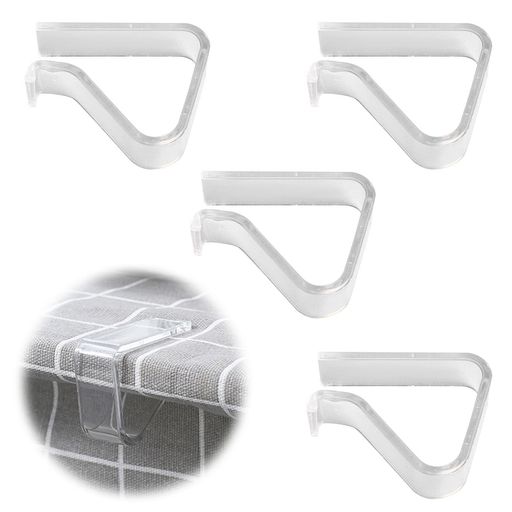 RICISUNGテーブルクロス止めテーブルクロスクリップ【4個入り】2~3.5cm対応デスクボードクリアータイプ..