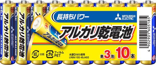 商品サイズ (幅x奥行x高さ) :5.1x1.5x14cm 内容量:10本入り アルカリ乾電池