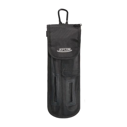 収納ケーブルサイズ:200/250/300mm サイズ:幅110x奥行40x高さ320mm 質量:280g 本体:ポリエステルキャンバス、クリップ:ステンレス、カラビナ:アルミ