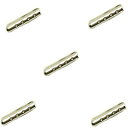 アグレット 靴紐 シューレース チップ パイプ 先端 金具 5個セット 金 ゼル セル ニッケル 銀 黒 ゴールド シルバー スニーカー アクセサリー 部品 パーツ 先っぽ 金属 (シルバー)