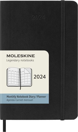 モレスキン 手帳 モレスキン(MOLESKINE) 手帳 2024 年 1月始まり 12カ月 マンスリー ダイアリーソフトカバー ポケットサイズ(横9CM×縦14CM) ブラック DSB12MN2Y24