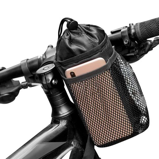 Caudblor自転車用ボトルケージハンドルバーバッグアルミニウム携帯収納付きメッシュポケット付き自由調..