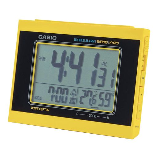 CASIO WAVE CEPTOR 置時計 イエロー 2個セット 楽天市場】電波時計 ダブルアラーム casioの通販