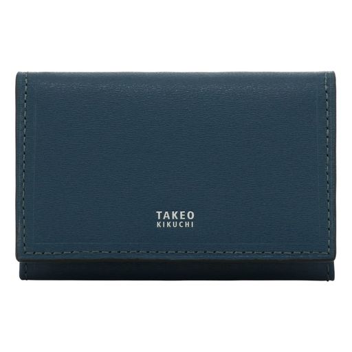 Name Card Cases - [タケオキクチ]名刺入れ本革レザーメンズ728612マックス風琴マチカードケースカード入れカード収納牛革イタリアンレザー【07】ネイビー