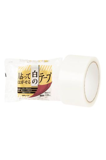 Rakuten - APMジャパン エントリー 養生テープ 貼ってはがせる白のテープ 1巻 50mmx25m [台風防災 引越し 仮止め 包装]