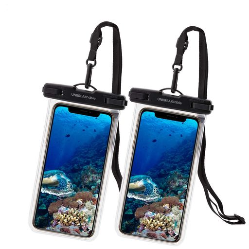 【2枚セット】UNBREAKCABLEスマホ防水ケースIPX8認定全面クリア密封顔認証通話タッチ快適最大7.0インチ対応IPHONE1514シリーズ1312MINI11PROMAXXXRXSSE87