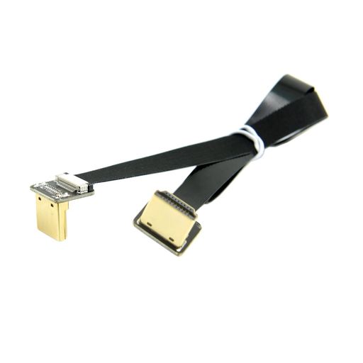 CABLECC CYFPVデュアル90 DEGREE DOWN角度付きHDMIタイプAオスTOオスHDTV FPCフラットケーブル50 CM FOR FPVマルチコプターHDTV AERIAL PHOTOGRAPHY