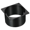 PATIKIL120mmダクト接続フランジ乾燥機通気壁プレート正方形-ラウンド直線ダクトプレート暖房冷房換気扇用ブラック