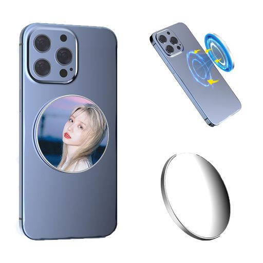 磁気鏡ミラーマグネット式MAGNETICスマホ自撮りミラー超薄IPHONE対応1615141312ANDROIDなどに適応小物入れがありメイクアップタッチアップ用アウトドアスマホグリップに対応自撮り化粧写真