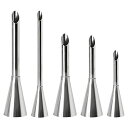 シュークリーム用 口金 5個セット 絞り口金 ステンレス 製菓用品 ベーキングツール シュークリーム 絞り口金 ドーナツ絞り口金 手作り ツール 小さいサイズ ...