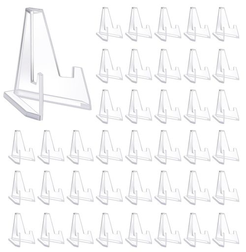 展示ディスプレイスタンド陳列棚コレクション棚卓上透明バッジ収納ケースコインバッジ表彰小物や携帯などの展示収納40個セット