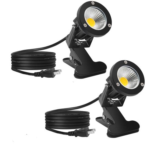Other - LEDスポットライトプラグイン屋外屋内ライト7W電球色防水景観ライトスポットライト植物用庭ガーデンアクセント照明アンビエントライト2個パック