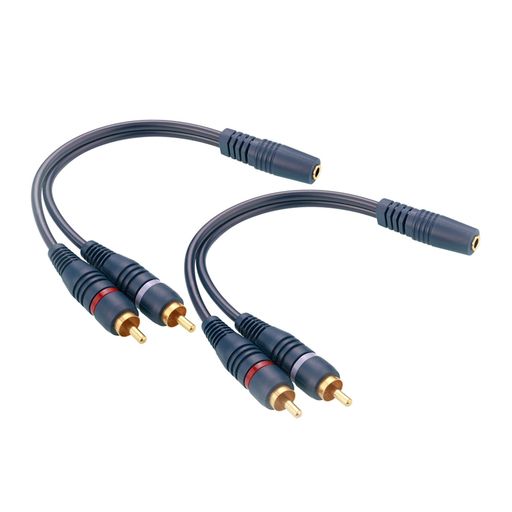 EIGHTNOO RCAケーブル 3.5mm(メス) - 2RCA(オス) ステレオミニプラグ 2本 RCA 3.5mm 変換ケーブル 高いシールド 金メッキ端子 ステレオ オーディオケーブル AUX スピーカー アンプ 22cm