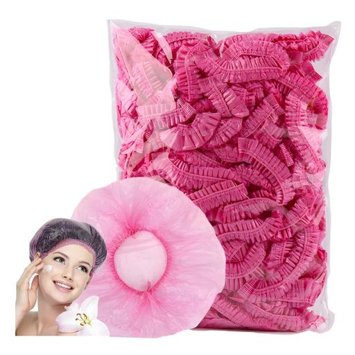 シャワーキャップ使い捨て100枚入りヘアキャップ防水透明髪染め用トリートメント用お風呂/ヘアサロン/調理/業務用フリーサイズ男女兼用(ピンク) シャワーキャップ使い捨て100枚入りヘアキャップ防水透明髪染め用トリートメント用お風呂/ヘアサロン/調理/業務用フリーサイズ男女兼用(ピンク)