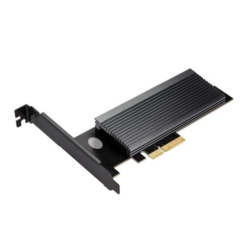 製品内容:本体、ヒートシンク、フルサイズブラケット、ロープロファイル用ブラケット 熱伝導シート / 厚 x1、熱伝導シート / 薄 x1、SSD固定用スペーサー x1、スペーサー固定用ネジ x2(予備1) ヒートシンク固定用ネジ x5(予備2)、ブラケット固定用ネジ x3(予備1)、ミニプラスドライバー 取扱説明書/保証書 保証期間:6ヶ月