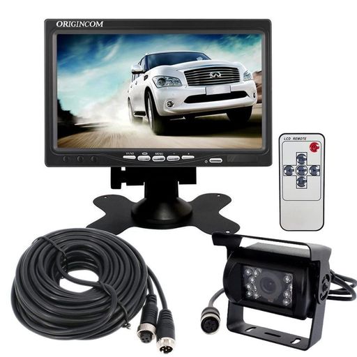 ORIGINLEDバックカメラ7インチカラー液晶20m同軸延長ケーブル12V/24V両用A0155P