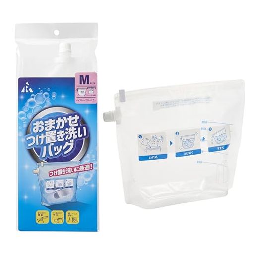 【つけ置き洗いに最適】衣類やタオル、上履き・スニーカーなどのつけ置き洗いに便利な洗濯バッグ。バケツ不要で手軽に使用できます。 【排水口付きで簡単】水を捨てる際も持ち上げ不要。排水口からスムーズに排水でき、後片付けもラクに行えます。 【折りたたみ&amp;繰り返し使える】コンパクトに折りたたんで収納でき、省スペース。丈夫な素材で繰り返し使えて経済的です。 【使用目安・使用できないもの】Tシャツ約3~4枚。ドライ表示・水洗い不可、革製品、色落ちしやすい衣類には使用不可。 【商品詳細】サイズ:約35cmx30cmx12cm/数量:1枚入り/材質:(袋本体)ポリエチレン、ナイロン(スライダー)ポリエチレン(排水口)ポリエチレン/生産国:中国