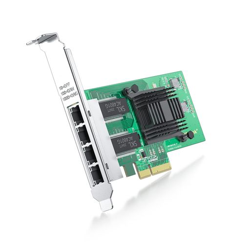 ipolex1GGigabitネットワークカード(NIC)インテルI350-AM4コントローラー付き10/100/1000MbpsPCIExpressネットワークアダプターQuadRJ45ポートPCI-E2.1