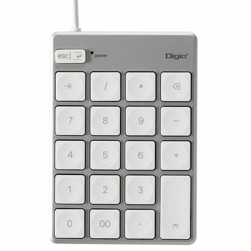 ナカバヤシ(Nakabayashi)Digio2USBテンキーボード有線Mac用薄型シルバーホワイトZ8780