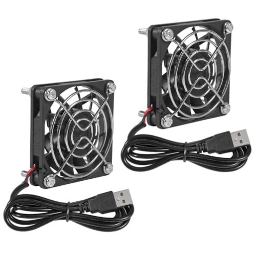 2PCS60mmUSBボールブラシレス冷却ファンDC5V冷却ファン601560x60x15mmミニUSBコンピューターPCケースファンUSBコネクタスルースメタルグリルカバースモールアプライアンスシリーズ