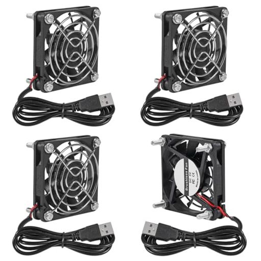 4PCS60mmUSBボールブラシレス冷却ファンDC5V冷却ファン601560x60x15mmミニUSBコンピューターPCケースフ..