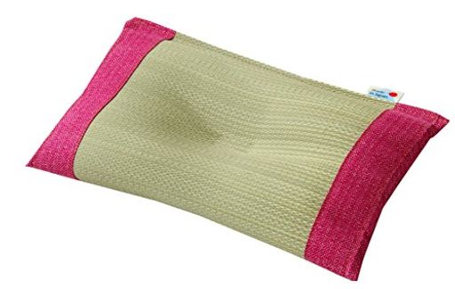 イケヒコ い草 枕 さわやか 平枕 約30x20cm ピンク 日本製 #3625379
