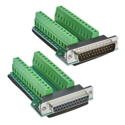 ANMBEST2点セットDB25ソルダーレスRS232D-SUBシリアルから25ピンポート端子アダプターコネクターブレー..