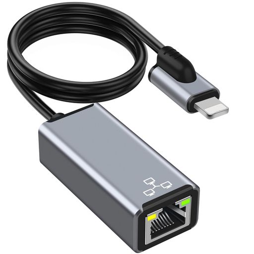 有線LANアダプター iPhone/iPad用 Lighting-RJ45 イーサネット 変換アダプタ 100/Mbps高速安定転送 有線アダプタ在宅勤務 ウェブ会議対応 海外旅行 iPad/i-Phone 14/13 Pro/12など対応