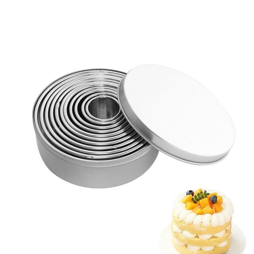 SensaBlissクッキー型丸型抜き型クッキーカッター多サイズケーキパン成型手作りお弁当製菓道具430ステ..