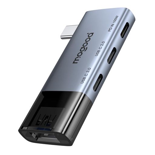 【4-in-1マルチポートUSB-Cハブ】MOGOODノートパソコンUSB Cハブは、1 xUSB C 3.0データポート、1 xUSB C 2.0データポート、1 x 100 W PD充電ポート、1 xUSB 3.0データポートを含む多種の接続方式を提供する。注意:USB C 100 W PD-inポートは充電のみをサポートし、イヤホンやディスプレイなどのデータ転送装置はサポートしない。 【100 W PD急速充電】USB C Dongleは100 Wまでの超高速電力伝送を提供し、MacBook Pro/Airとその他のUSB-Cノートパソコンに安全に電力を供給し、電力切れを心配する必要はなく、同時に接続されたUSB周辺機器に追加電力を提供する。 【5 Gbps高速転送】このUSB Cマルチポートアダプタを使用して、USB-C 3.0とUSB-A 3.0データポートを介してノートパソコン間を最大5 Gbpsの速度でファイルを移動します。注意:USB Cデータポートはビデオ出力をサポートしていません。USB C 2.0は480 Mb/sをサポートし、様々なUSBデバイスを遅延なく接続するために使用されます。
