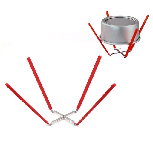 シフォンケーキ冷ましスタンド折りたたみ式ケーキ倒置ラック耐熱素材で軽量コンパクトに収納ケーキの形を崩さず冷ませるスポンジケーキ対応(赤色)