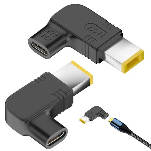 1.使用条件:20V出力対応のUSB PD充電器とType-Cケーブルを併用することで、ノートパソコン等の対象機器に使用することが可能です。 2.商品仕様:DCプラグは11.0x4.5mm(20V)L型で、LENOVO/NEC/ThinkPad X1 Carbon Legion等の機種に対応;L型プラグのため、マウス操作や機器本体の邪魔になりにくい方向に挿入でき、且つ出力電圧は全数確認済みです。 3.接続規格:20V出力対応のPD充電器と、3A~5A対応のType-Cケーブルを併用することを前提とし、DC 出力18V~20Vのノートパソコンで使用可能です。 4.非対応内容:Type-C端子を搭載していても20V出力ができないPD充電器では使用不可;PD 充電器の出力ワット数とケーブルの仕様に注意が必要(最低でも45W以上が必須)、且つノートパソコンの元々のACアダプターより高い出力が必要です;出力ワット数が低い場合は充電ができず、例えばPCのACアダプターが19Vx3A(57W)の場合、PD充電器は20V3A(60W)以上の仕様が必要となります。