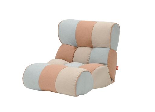 ふんわり座面とリクライニング機能付きソファ座椅子ピグレットJRPWFEMIパッチワーク