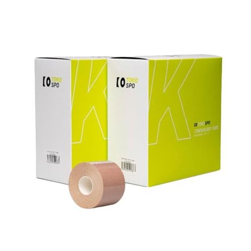 TOKOSPO キネシオロジーテープ 撥水 伸縮 テーピング 幅50mmx5m 12巻(6巻x2箱) ベ...