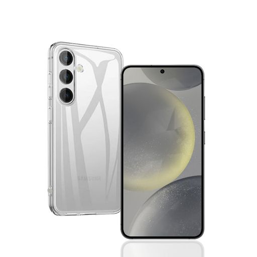Rakuten - 対応GalaxyS24SC-51E/SCG25用のケース柔軟カバー薄型全透明GalaxyS24SC-51E用の耐衝撃カバー透明メッキ加工TPU素材薄型軽量スマホカバーアクオスSCG25カバー透明TPU薄型軽量