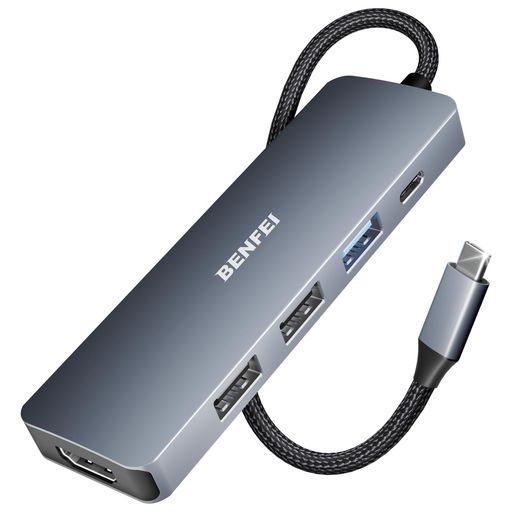 ✅【ポータブルで強力な USB-C ハブ】: BENFEI USB Type-C ハブは、非常に柔らかく結び目のないシリコン織デザイン ケーブルを備えており、モバイル オフィスのほとんどのニーズを満たします。 HDMI ポート x 1、100W 充電 x 1、USB ポート x 3 を備えた、コンパクト、軽量、スタイリッシュ、パワフルなポータブル USB C ハブ。 18ヶ月保証、24時間対応で安心してご利用いただけます.❗ご購入前にお持ちのデバイスのUSB-Cポート機能(DP ALTモードあり)をご確認・ご確認ください。” ✅【快適さと信頼性を重視した設計】: BENFEI のエンドツーエンドの社内ケーブル生産能力、社内 PCBA および組立能力により、業界最先端のシリコン織設計とプロセスを使用しており、ケーブル長は 20 cm、結び目なし、スーパー -ソフトなハブは、ラップトップ、タブレット、スタンドなど、あらゆるシナリオで使いやすいです。スーパーソフトで 25000 以上のライフサイクルに対応し、毎日の持ち運びやオフィスのニーズを満たします。