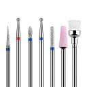 GREENLIFE® 7PCS NAIL DRILL BITS KIT EMERY DIAMOND BIT SET A ELECTRIC NAIL DRILL BITS GRINDING CUTTERS(4)