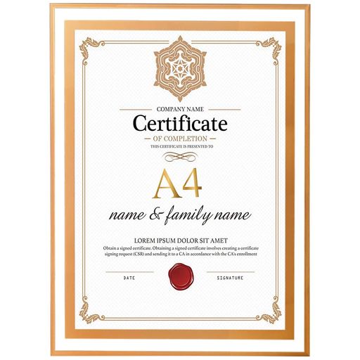 フォトフレームゴールドa4写真立て卓上用ガラスインテリアフレーム金色細縁付きシンプル上品引越し祝い..