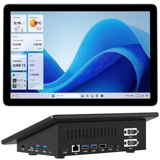 HigolePC F10 10.1型 産業用タッチパネルPC N5095 8GB 128GB Windows 11 Pro 固定傾斜 バッテリー搭載