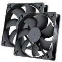 GDSTIME12cm冷却2ピンファン120mmx25mm12VDC小型軸流空冷ケースファン多用途扇風機DIYFAN、ガードパソコン用(2個)