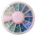 ターコイズモロッコストーンセット楕円/半円ミックスSA-P777スタイルエー