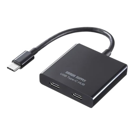 サンワサプライ USB TYPE-C ハブ(C×2) USB-3TCP12BK