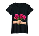 花子牡丹ママ母の日花束 Tシャツ