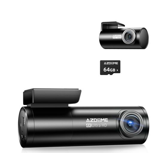 ドライブレコーダー前後カメラ360度回転リアカメラ・4K5GWiFiGPS駐車監視64GBSDカード同梱小型ドラレコ[上下反転+左右鏡像]スーパーキャパシタ搭載SONYセンサーWDR搭載暗視機能Gセンサー
