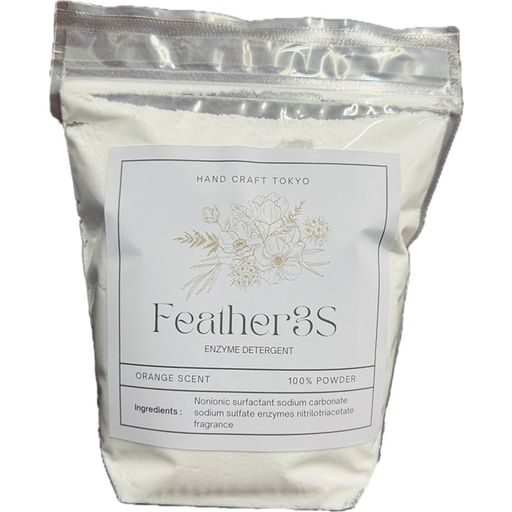 スリーエスフェザー3s羽毛専用粉末洗剤ボトル1kg羽毛布団毛布ダウンジャケット洗濯おうちクリーニング季節商品羽毛衣類ファブリック汚れ落とし