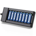 MXPOW 充電池 単3 充電器セット ニッケル水素電池 単3(3000MAH*8)+8スロット充電器セット 1.2V 単三単四 ニッケル水素/ニカド充電池に対...