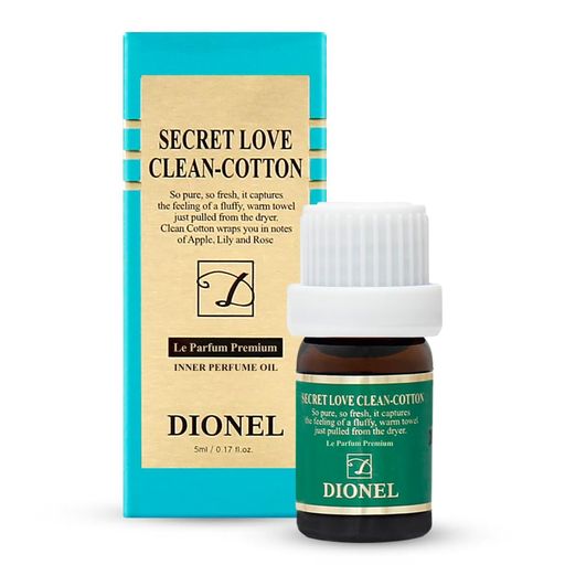 ディオネルシークレットラブクリーンコットン女性用香水インナーパフュームオイル安らぎを伝える柔らかなコットンの香り5ml/0.17fl.oz